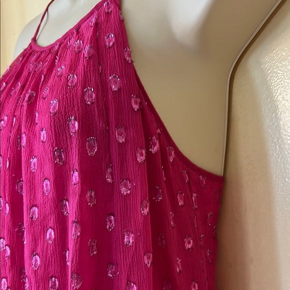 Ella Moss Fuchsia Silk Sparkly Sundress size S - Picture 6 of 13
